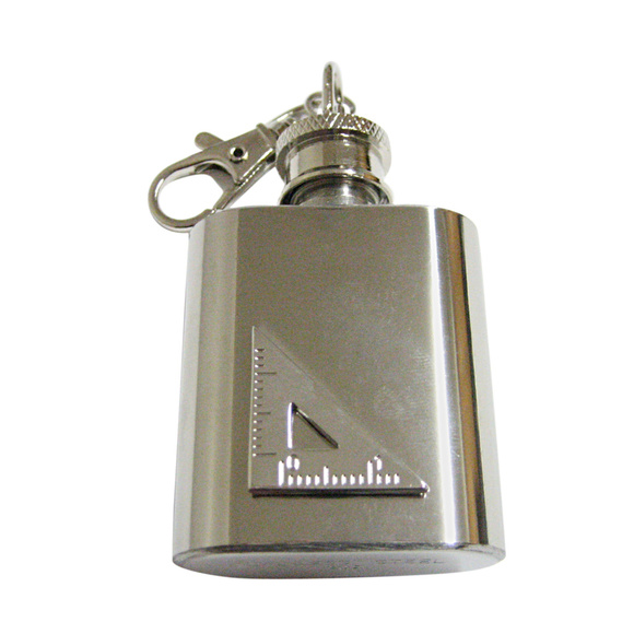 Triangle Ruler Keychain Flask - Picture 1 of 1